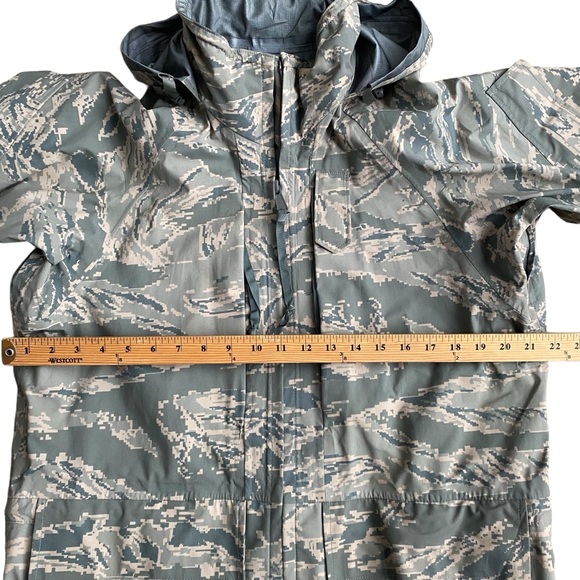 Camo Parka Small Long Shell Jacket Tiger Stripe Underarm Vents Hunting Outdoor - Picture 11 of 13